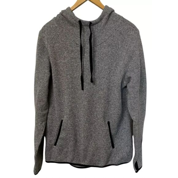 Danskin Now Women's Size XL-16/18 Sweatshirt Hooded Charcoal Grey/Black - Picture 4 of 11